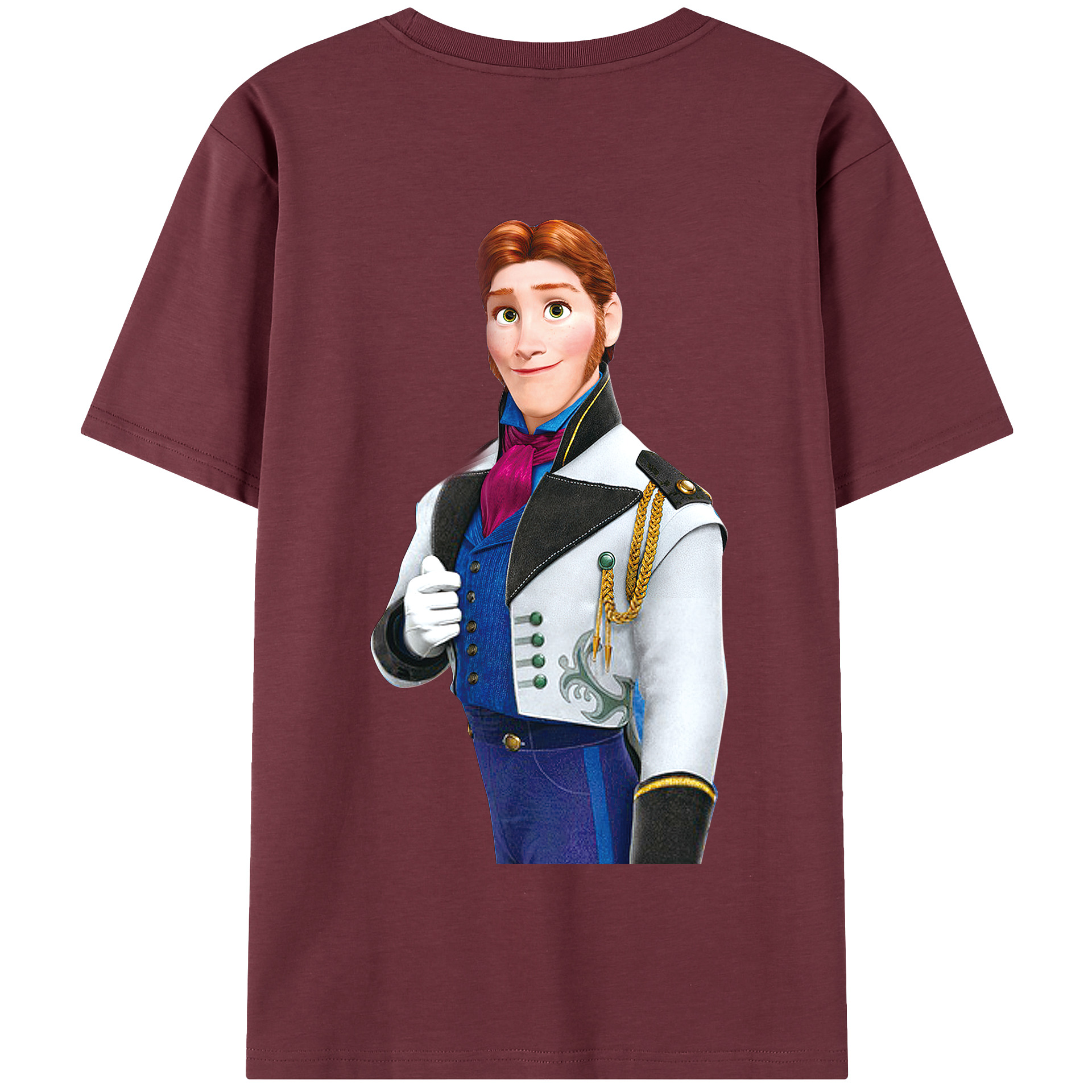 （画像用） アナと雪の女王 アンナ エルサ Frozen Anna Elsa 綿100％半袖Tシャツ（背面プリント）